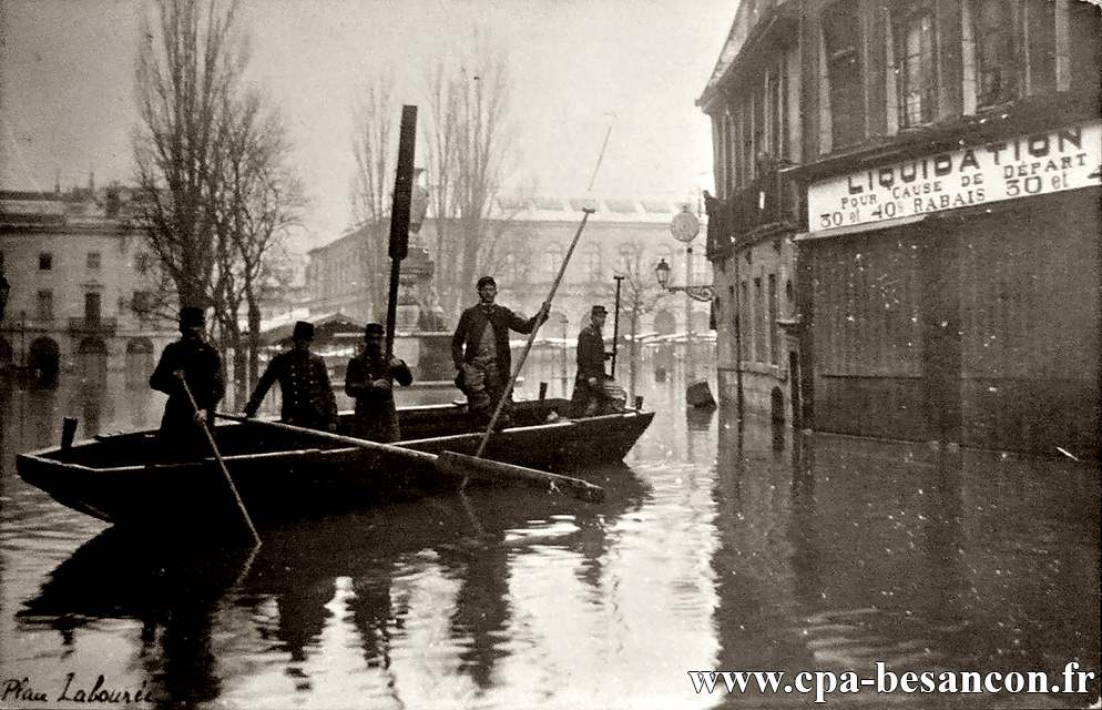 BESANÇON - Place Labourée - Inondations de janvier 1910